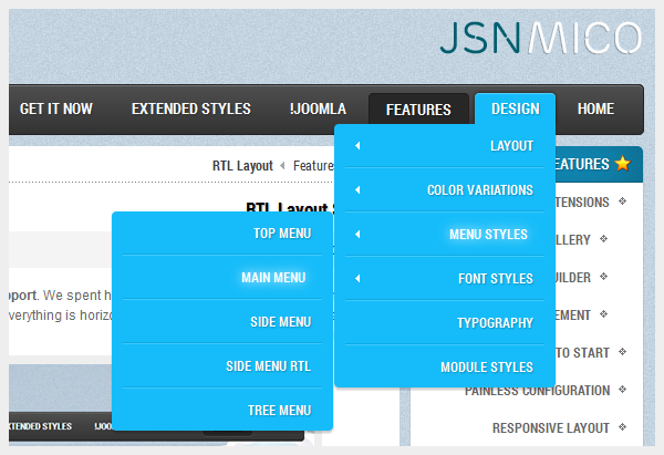 RTL layout support